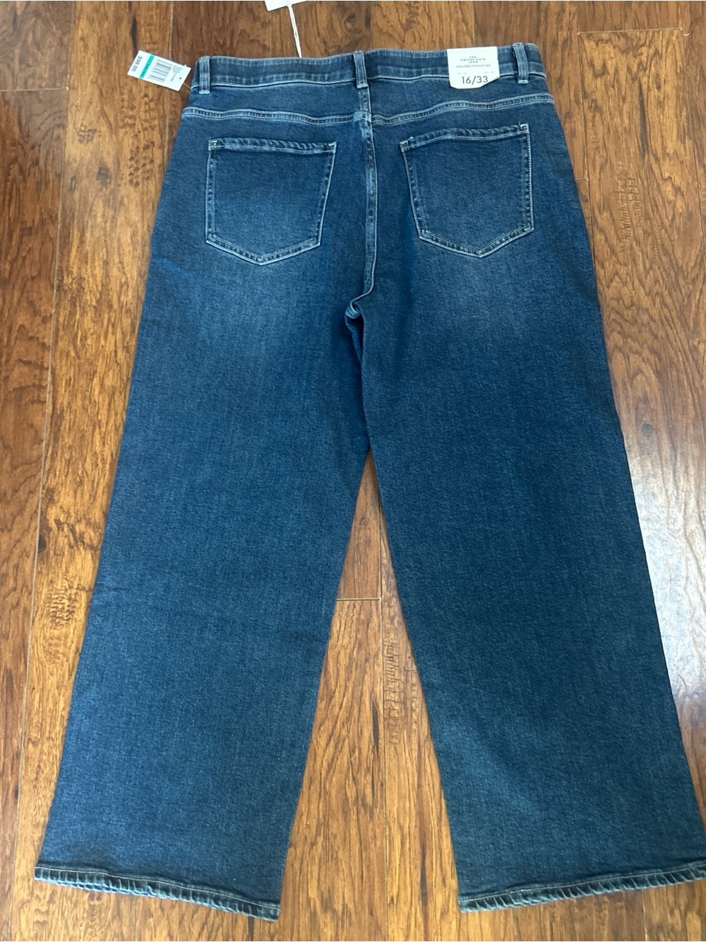 NWT’s Curve Appeal Premium Denim - High Rise Strait Wide Leg Jeans Size 16/33 - Picture 8 of 9